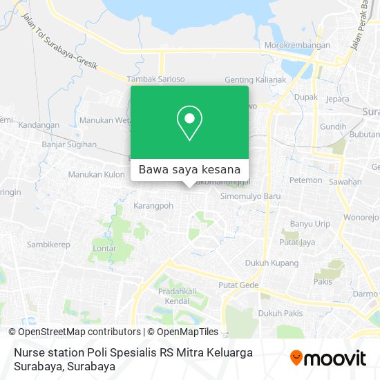 Peta Nurse station Poli Spesialis RS Mitra Keluarga Surabaya