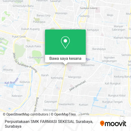 Peta Perpustakaan SMK FARMASI SEKESAL Surabaya
