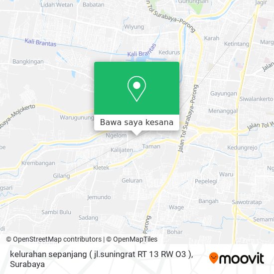 Peta kelurahan sepanjang ( jl.suningrat RT 13 RW O3 )