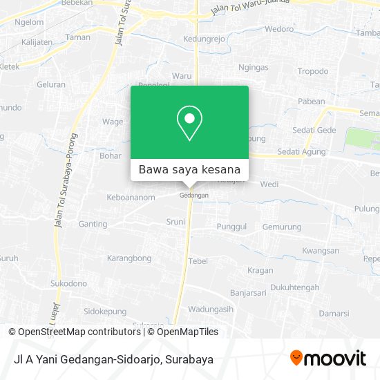 Peta Jl A Yani Gedangan-Sidoarjo