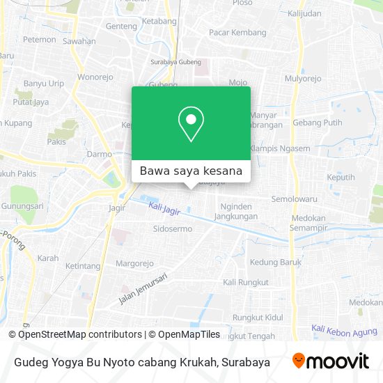 Peta Gudeg Yogya Bu Nyoto cabang Krukah