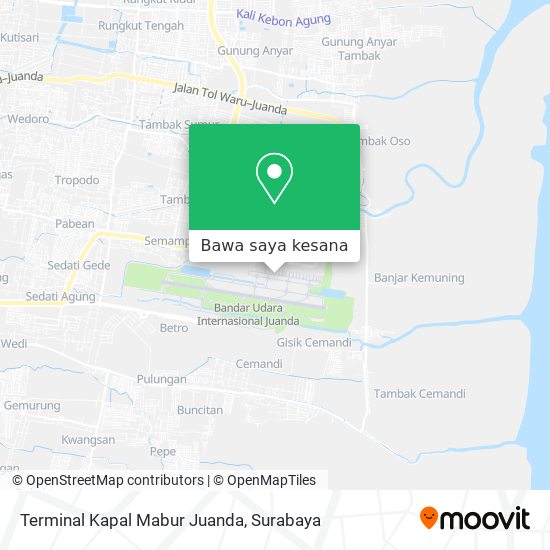Peta Terminal Kapal Mabur Juanda
