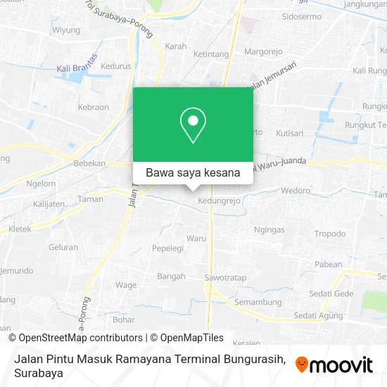 Peta Jalan Pintu Masuk Ramayana Terminal Bungurasih
