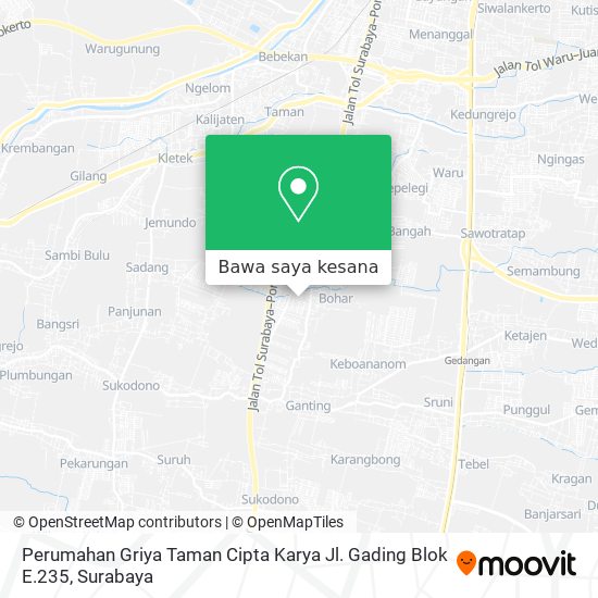 Peta Perumahan Griya Taman Cipta Karya Jl. Gading Blok E.235