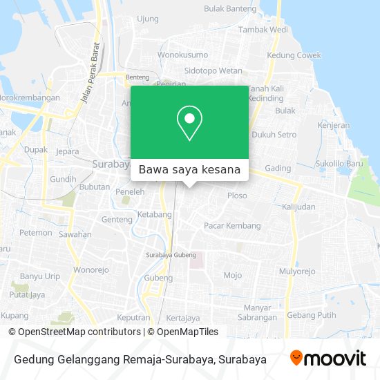 Peta Gedung Gelanggang Remaja-Surabaya