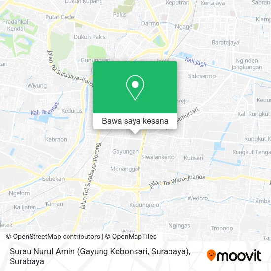 Peta Surau Nurul Amin (Gayung Kebonsari, Surabaya)
