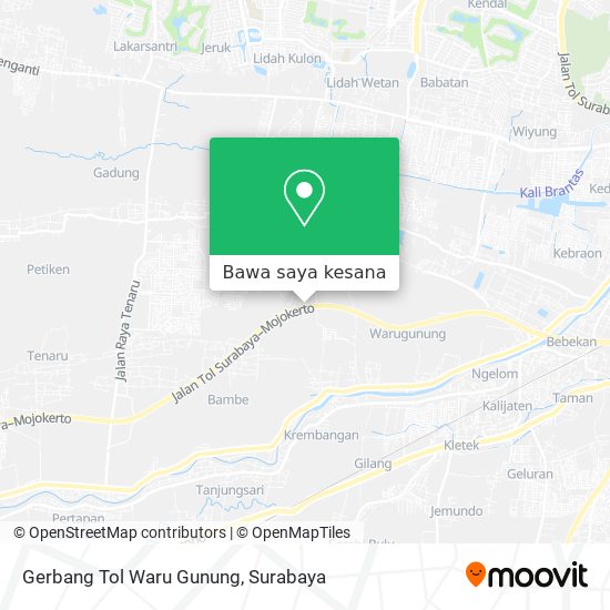 Peta Gerbang Tol Waru Gunung