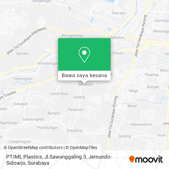 Peta PT.IML Plastics, Jl.Sawunggaling 3, Jemundo-Sidoarjo