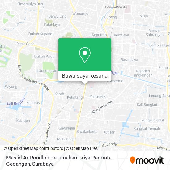 Peta Masjid Ar-Roudloh Perumahan Griya Permata Gedangan