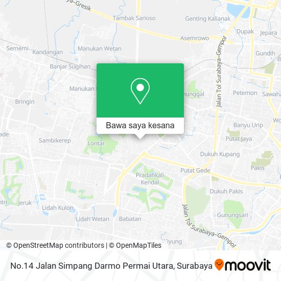 Peta No.14 Jalan Simpang Darmo Permai Utara