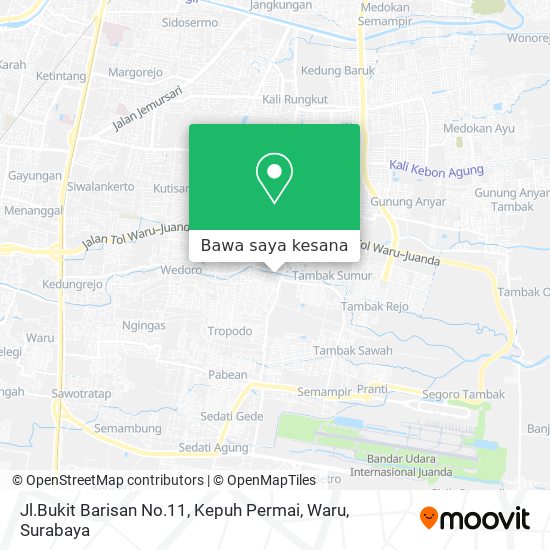 Peta Jl.Bukit Barisan No.11, Kepuh Permai, Waru