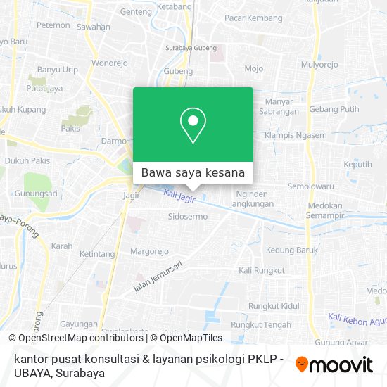 Peta kantor pusat konsultasi & layanan psikologi PKLP - UBAYA