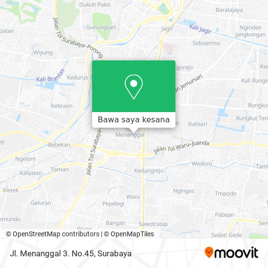 Peta Jl. Menanggal 3. No.45