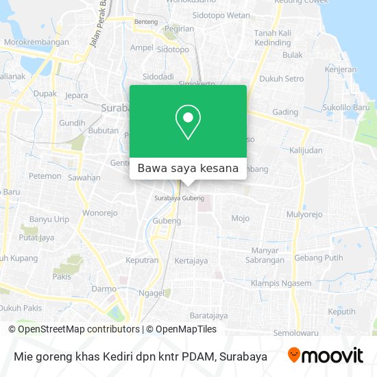 Peta Mie goreng khas Kediri dpn kntr PDAM