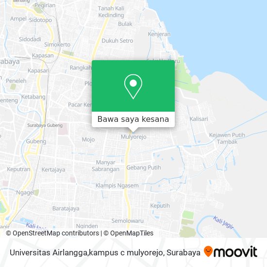 Peta Universitas Airlangga,kampus c mulyorejo