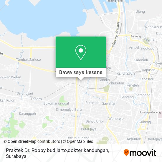 Peta Praktek Dr. Robby budilarto,dokter kandungan