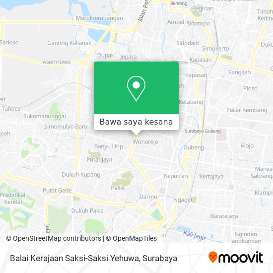 Peta Balai Kerajaan Saksi-Saksi Yehuwa