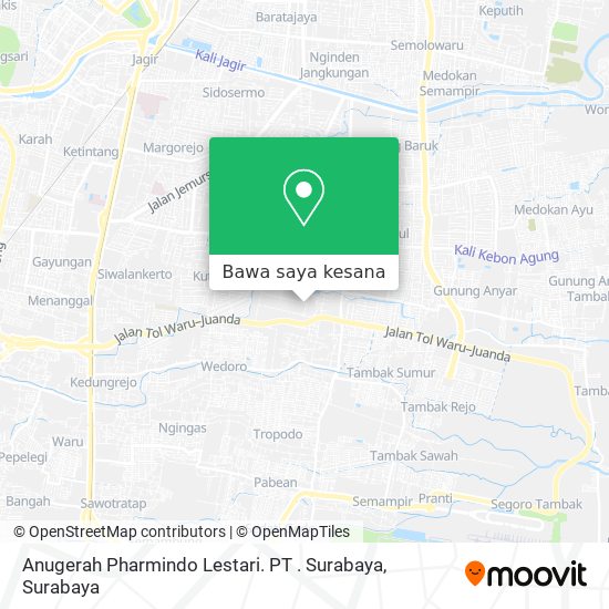 Peta Anugerah Pharmindo Lestari. PT . Surabaya