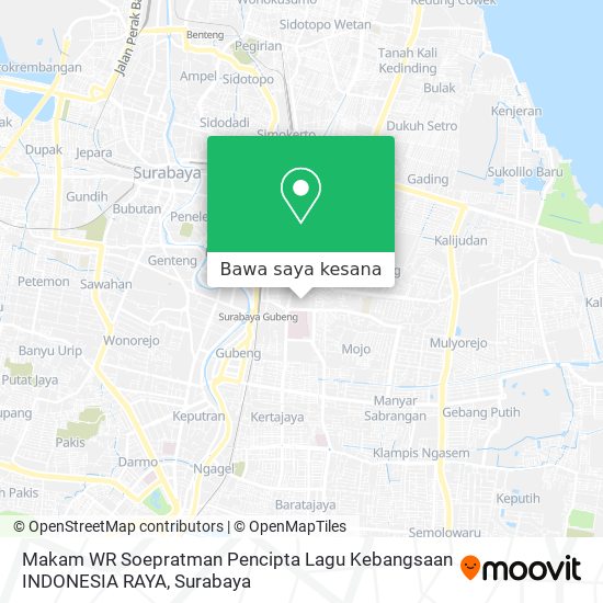 Peta Makam WR Soepratman Pencipta Lagu Kebangsaan INDONESIA RAYA