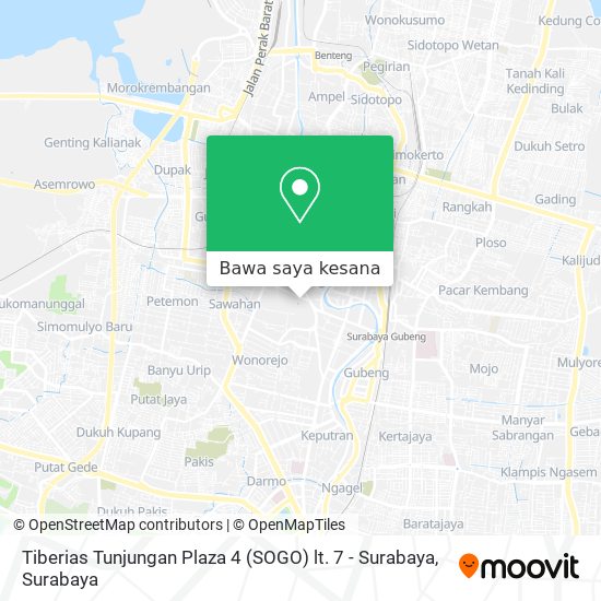 Peta Tiberias Tunjungan Plaza 4 (SOGO) lt. 7 - Surabaya