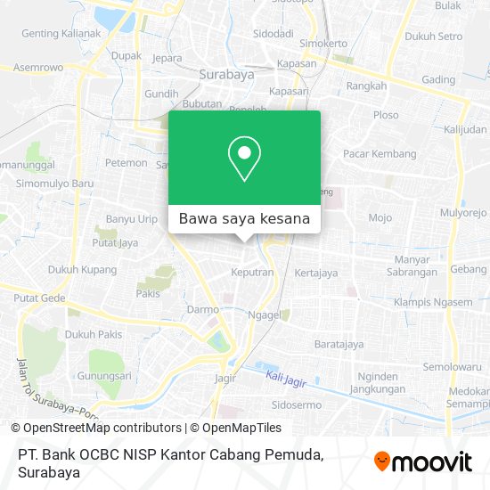 Peta PT. Bank OCBC NISP Kantor Cabang Pemuda