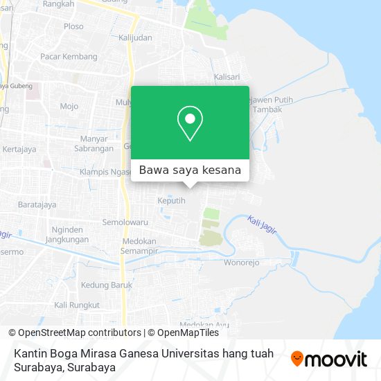 Peta Kantin Boga Mirasa Ganesa Universitas hang tuah Surabaya
