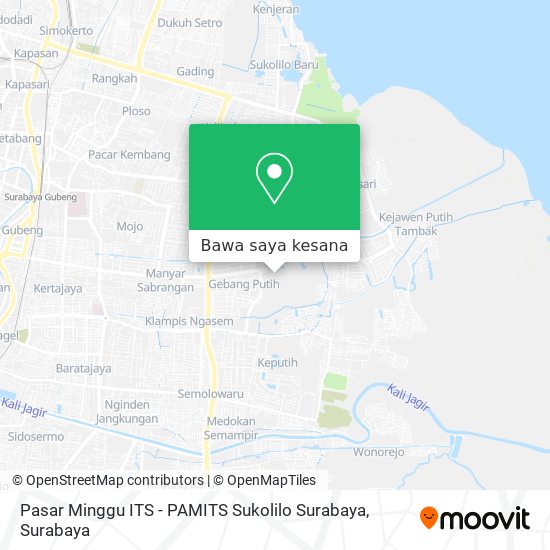 Peta Pasar Minggu ITS - PAMITS Sukolilo Surabaya