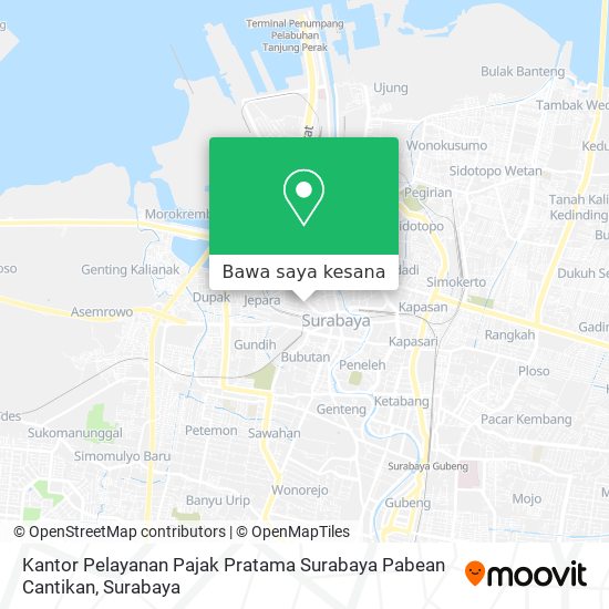 Peta Kantor Pelayanan Pajak Pratama Surabaya Pabean Cantikan