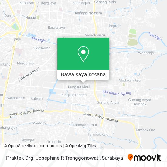 Peta Praktek Drg. Josephine R Trenggonowati