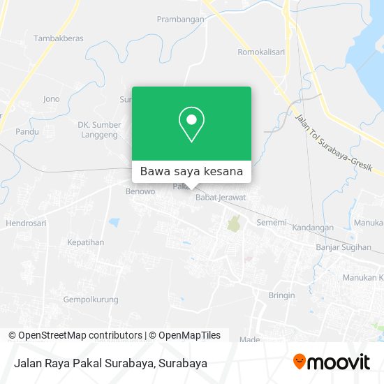 Peta Jalan Raya Pakal Surabaya