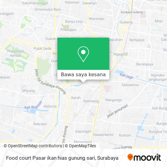 Peta Food court Pasar ikan hias gunung sari