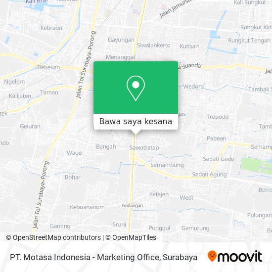 Peta PT. Motasa Indonesia - Marketing Office