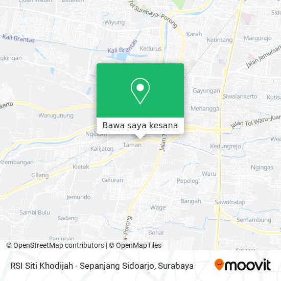 Peta RSI Siti Khodijah - Sepanjang Sidoarjo
