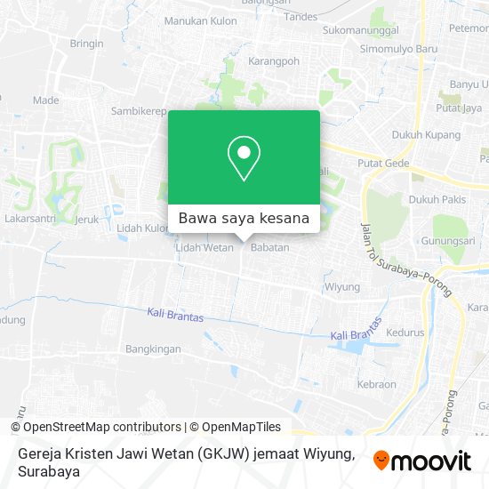 Peta Gereja Kristen Jawi Wetan (GKJW) jemaat Wiyung