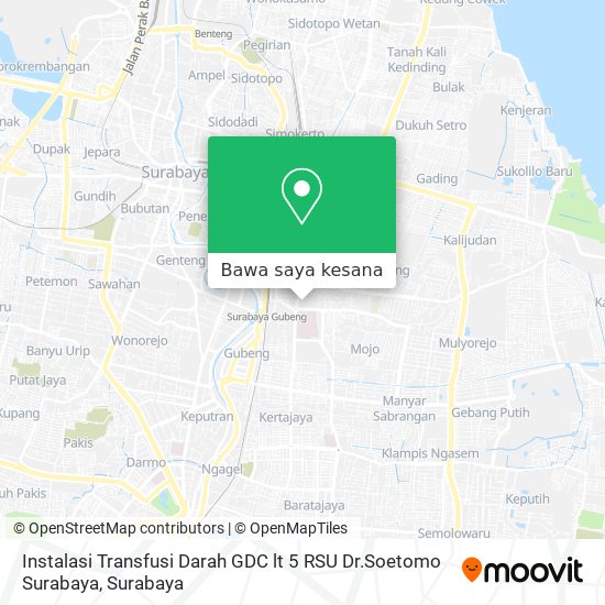 Peta Instalasi Transfusi Darah GDC lt 5 RSU Dr.Soetomo Surabaya