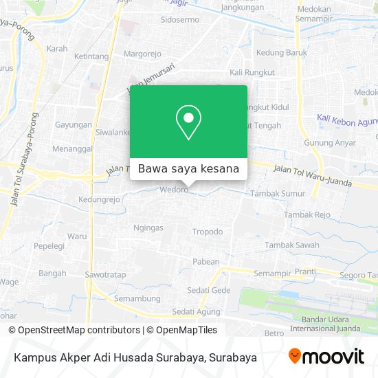 Peta Kampus Akper Adi Husada Surabaya