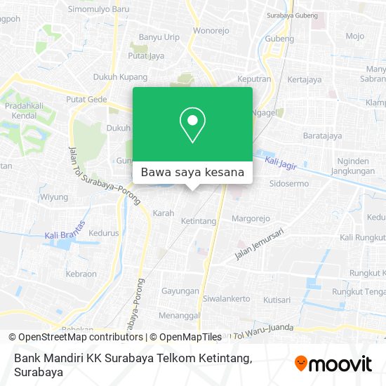 Peta Bank Mandiri KK Surabaya Telkom Ketintang