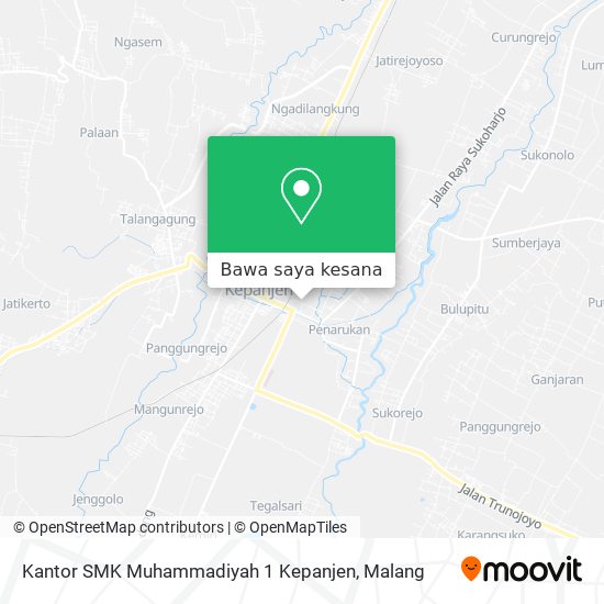Peta Kantor SMK Muhammadiyah 1 Kepanjen