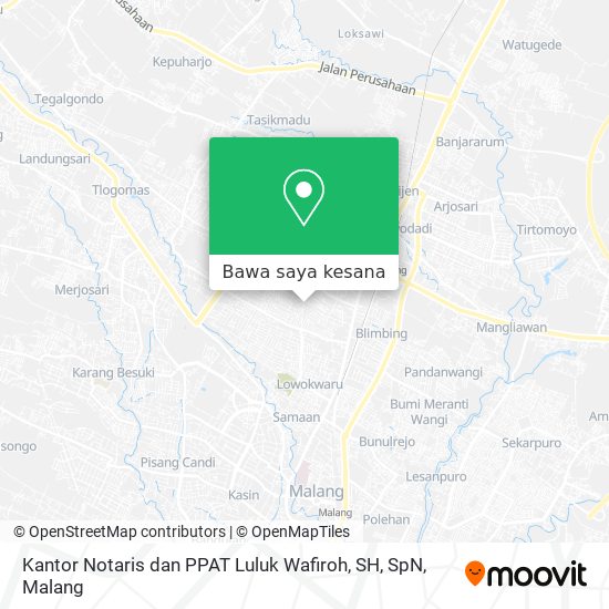 Peta Kantor Notaris dan PPAT Luluk Wafiroh, SH, SpN