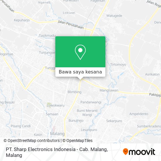 Peta PT. Sharp Electronics Indonesia - Cab. Malang