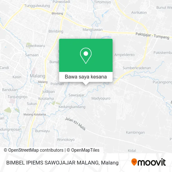 Peta BIMBEL IPIEMS SAWOJAJAR MALANG