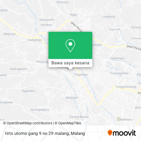 Peta tirto utomo gang 9 no 29 malang