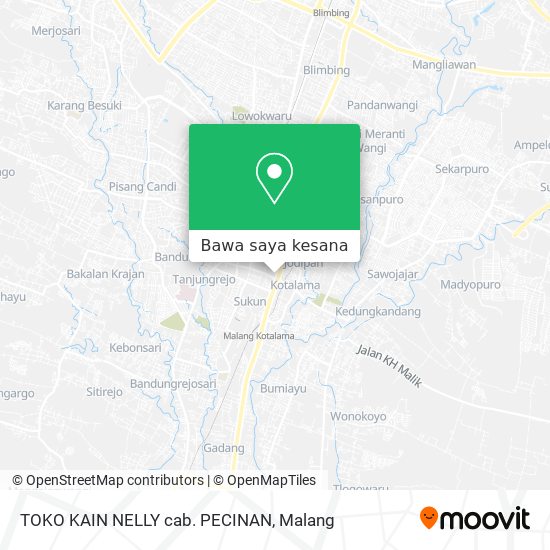Peta TOKO KAIN NELLY cab. PECINAN