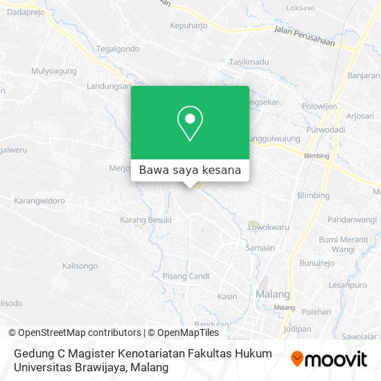 Peta Gedung C Magister Kenotariatan Fakultas Hukum Universitas Brawijaya
