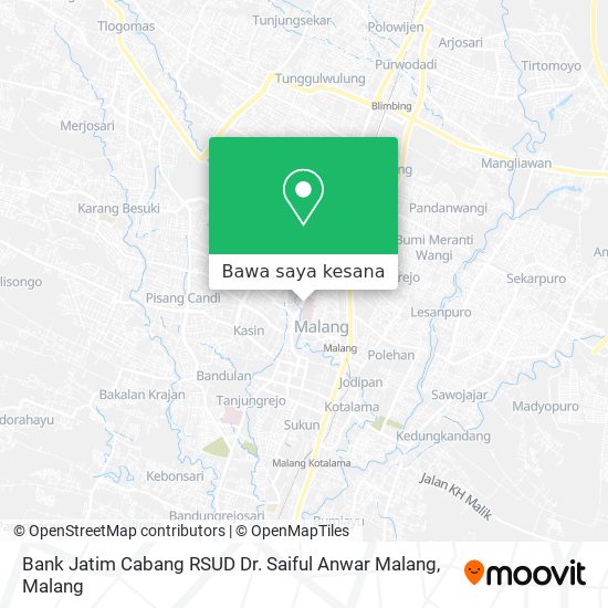 Peta Bank Jatim Cabang RSUD Dr. Saiful Anwar Malang