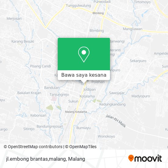 Peta jl.embong brantas,malang