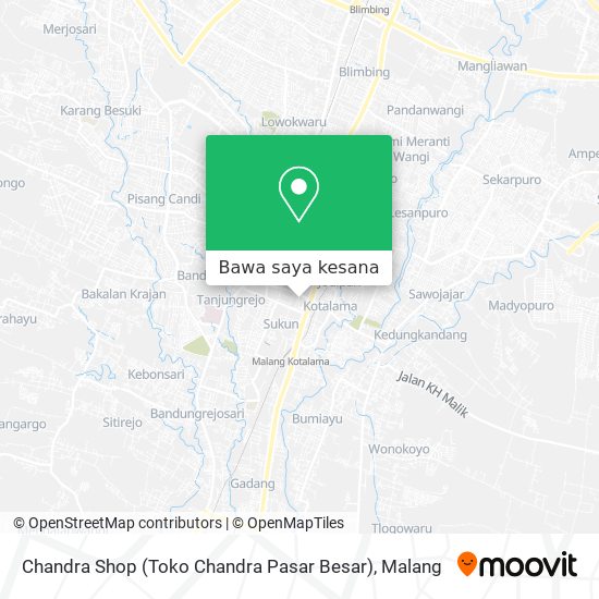 Peta Chandra Shop (Toko Chandra Pasar Besar)