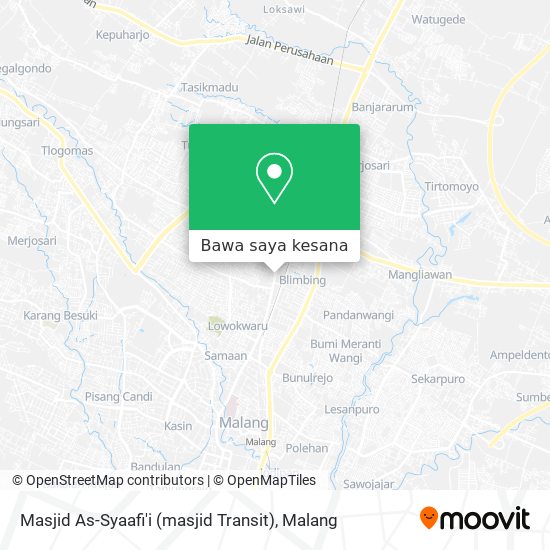 Peta Masjid As-Syaafi'i (masjid Transit)