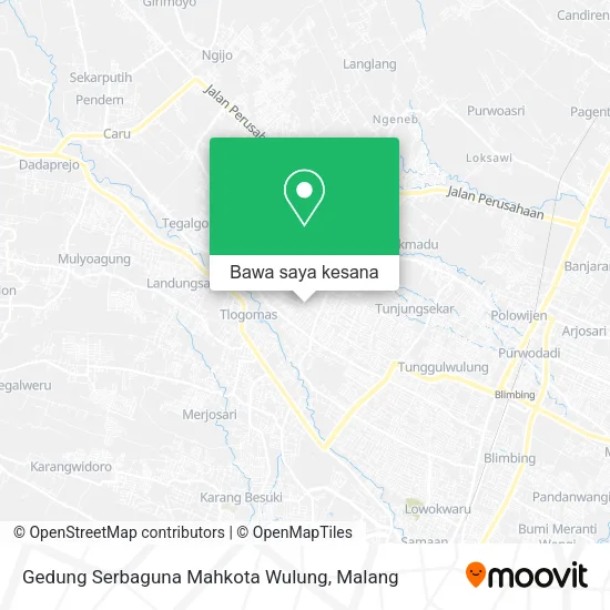 Peta Gedung Serbaguna Mahkota Wulung