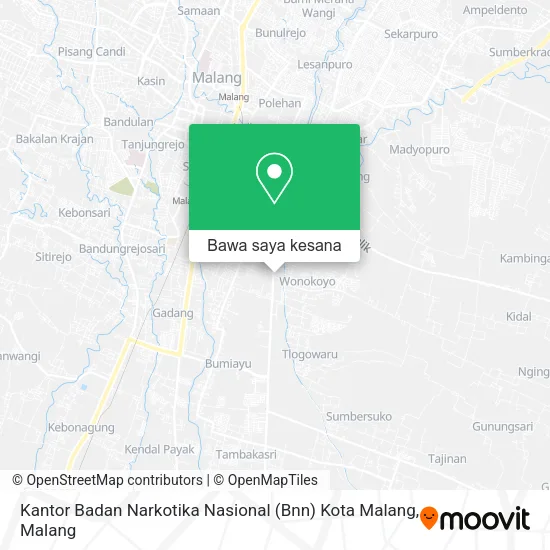 Peta Kantor Badan Narkotika Nasional (Bnn) Kota Malang